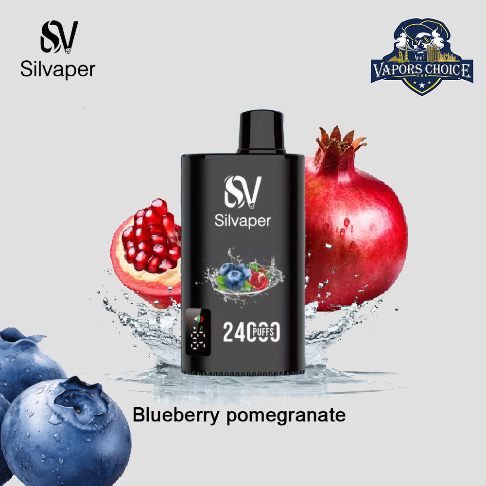 SILVAPER 24000 PUFFS (20mg) - DISPOSABLE VAPE Blueberry Pomegranate UAE Abu Dhabi